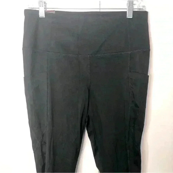 Members Mark High Rise Ankle Leggings Moisture Wicking Material Side Pockets - Picture 2 of 11